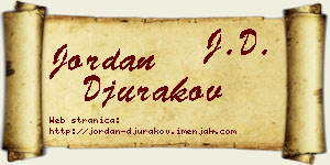 Jordan Đurakov vizit kartica